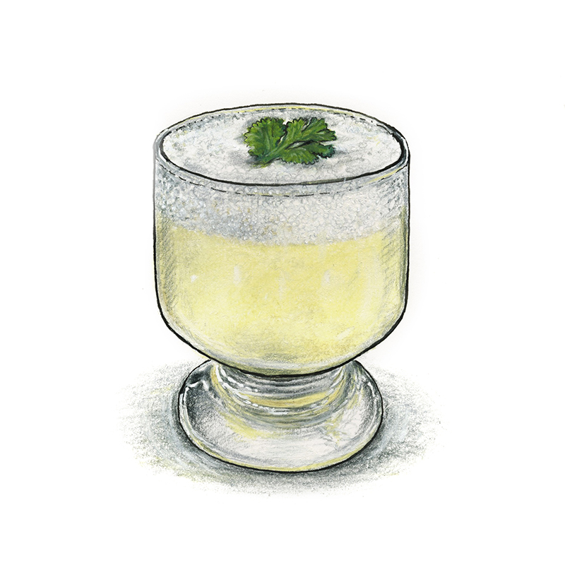House Pisco Sour cocktail recipe using Bob’s Coriander Bitters